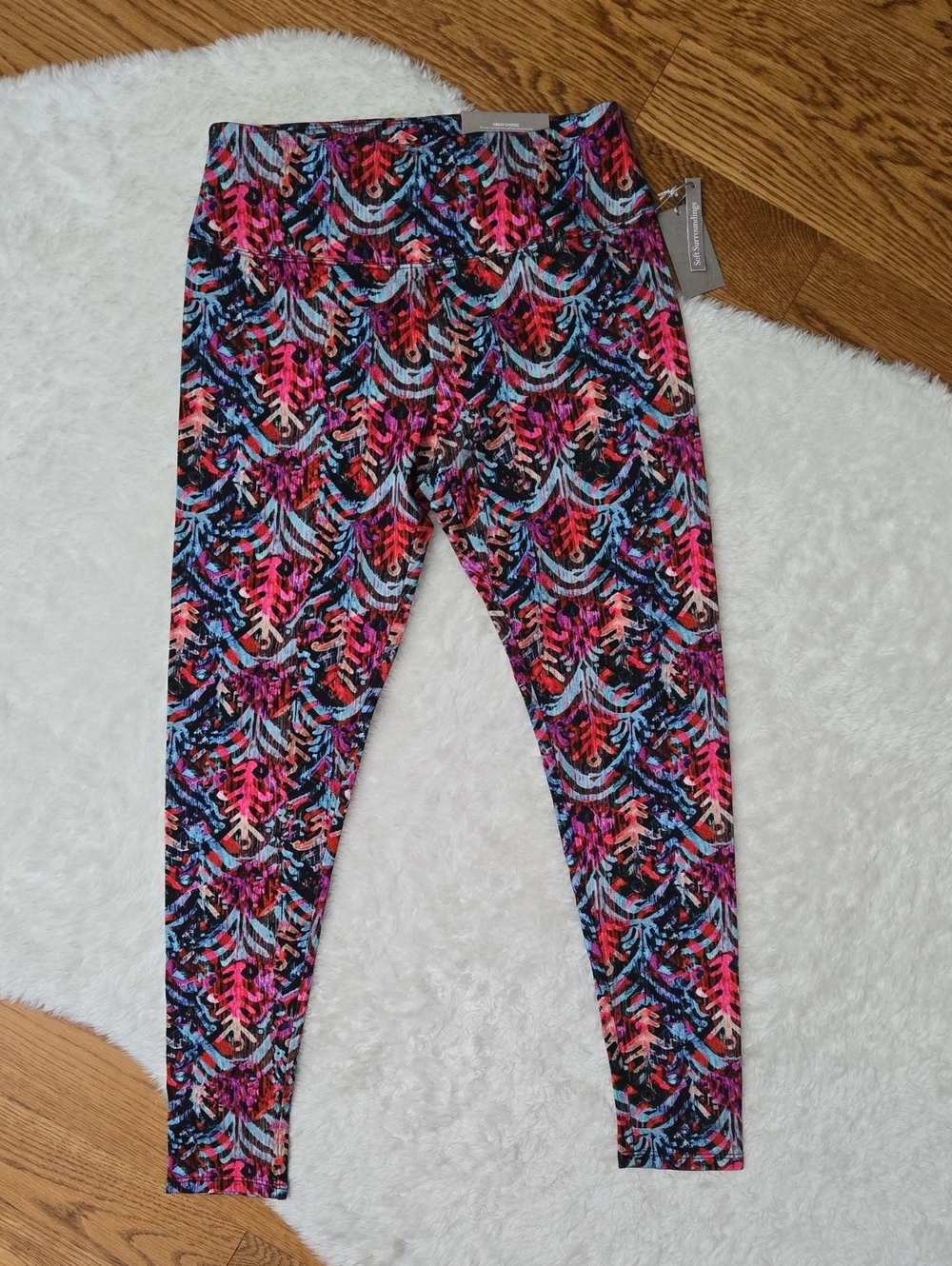 Soft Surroundings Super Slim Coral Glow Leggings, Womens Small, NWT